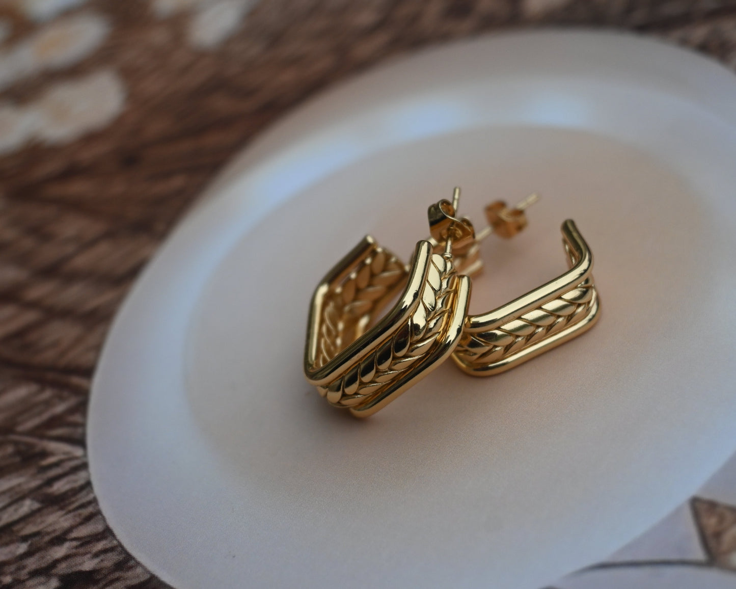 classic golden hoops
