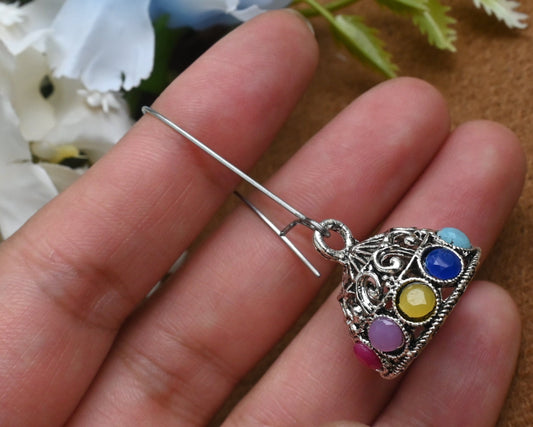 multiple color light jhumka