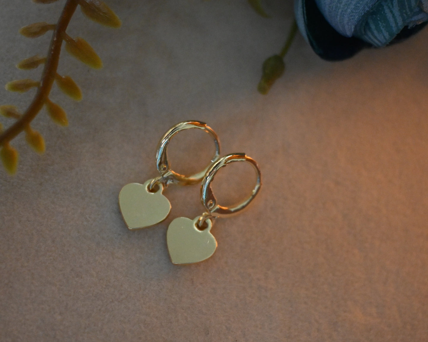 simple heart hoops