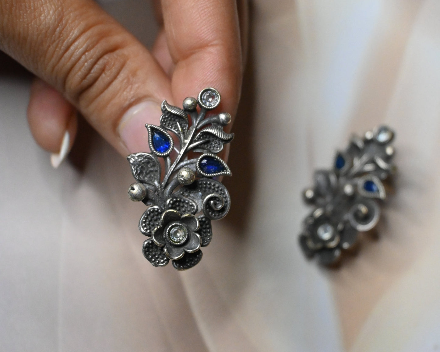 silver floral