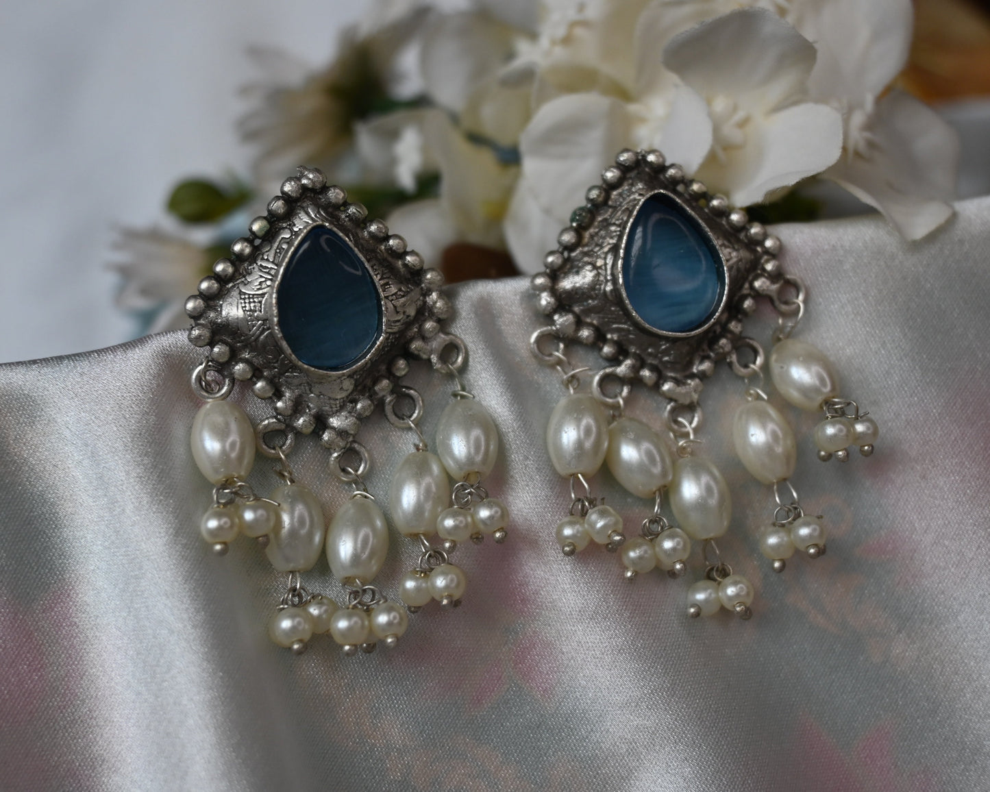 blue with pearl