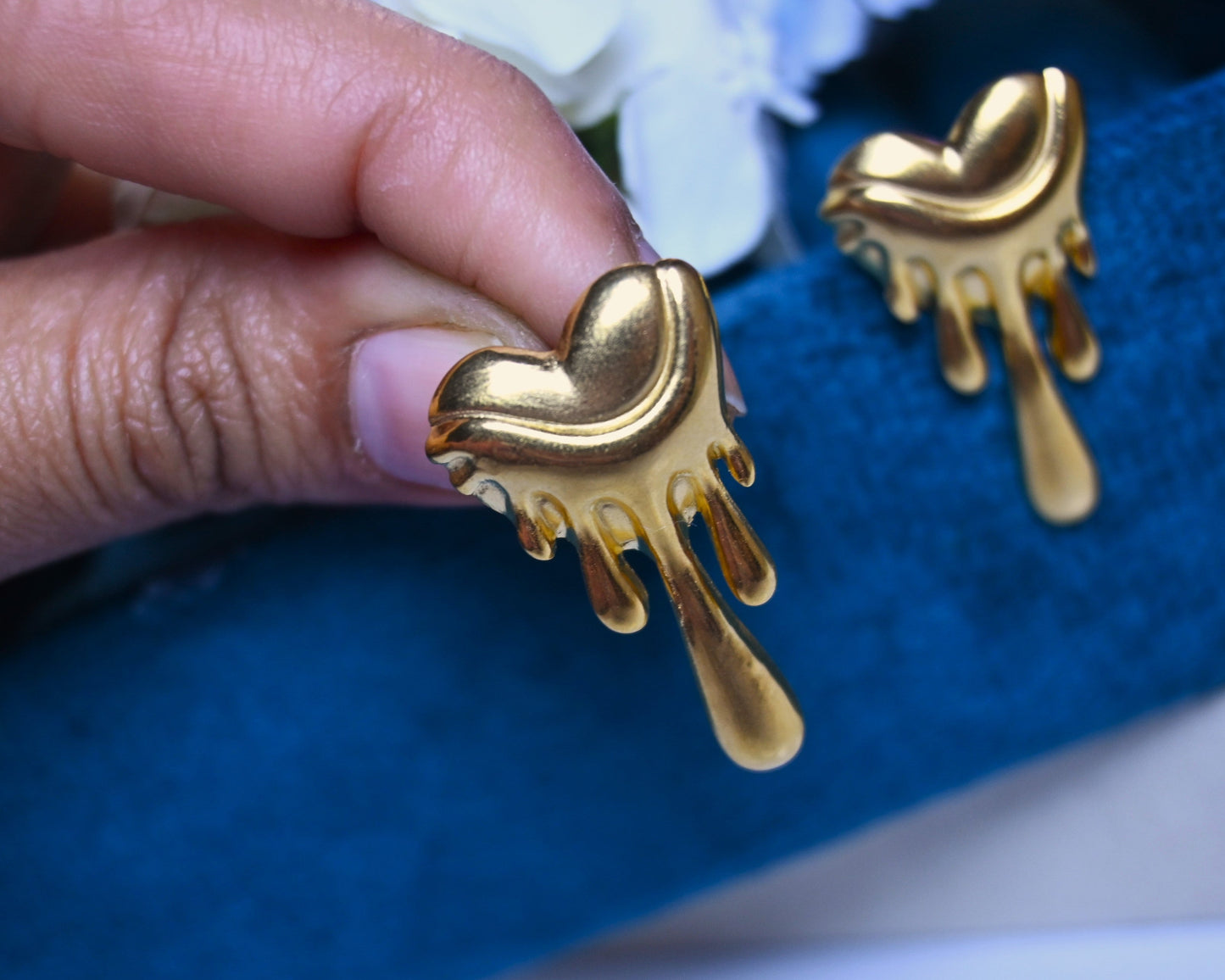 melting heart earrings