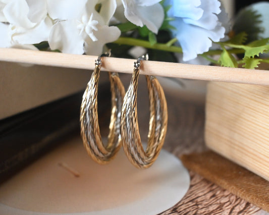 dual tone hoops