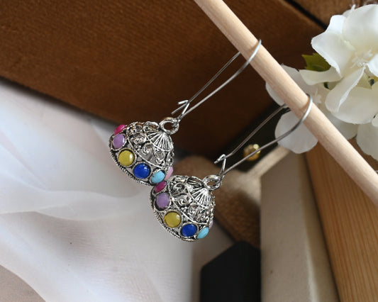 multiple color light jhumka