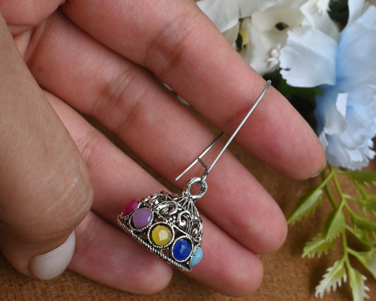 multiple color light jhumka