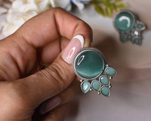 turquoise ethnic stud