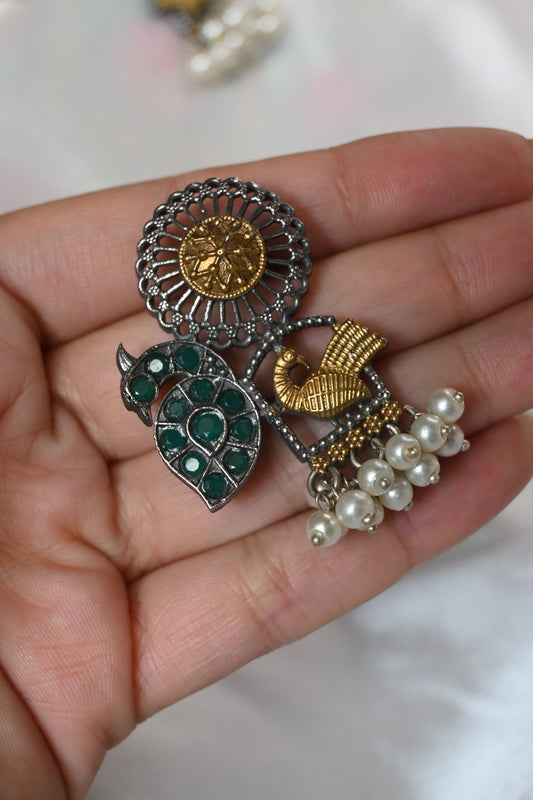 peacock studs