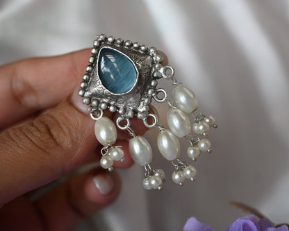 blue with pearl