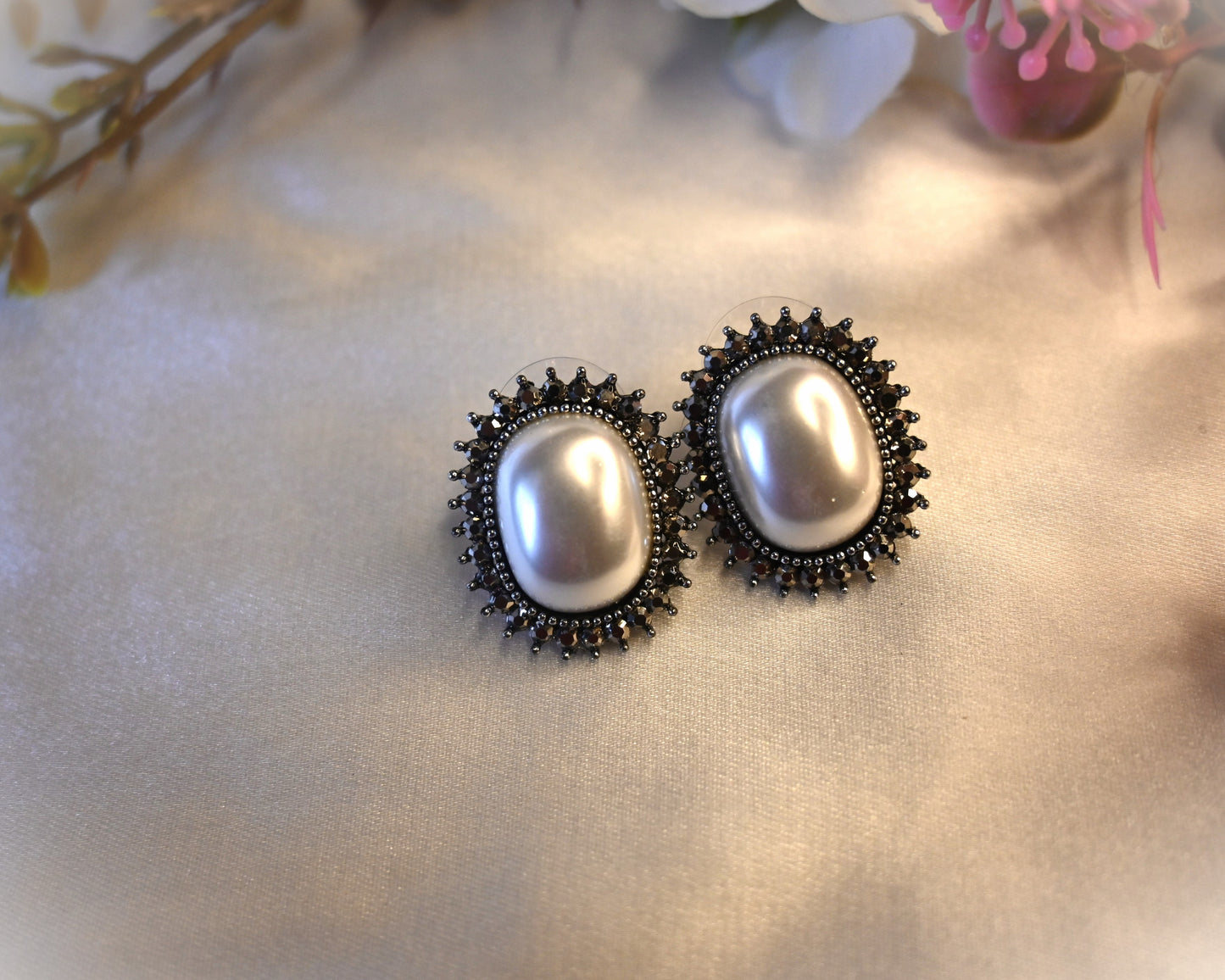 white classic studs