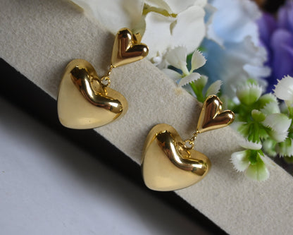 Big heart earrings