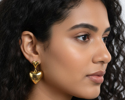 Big heart earrings