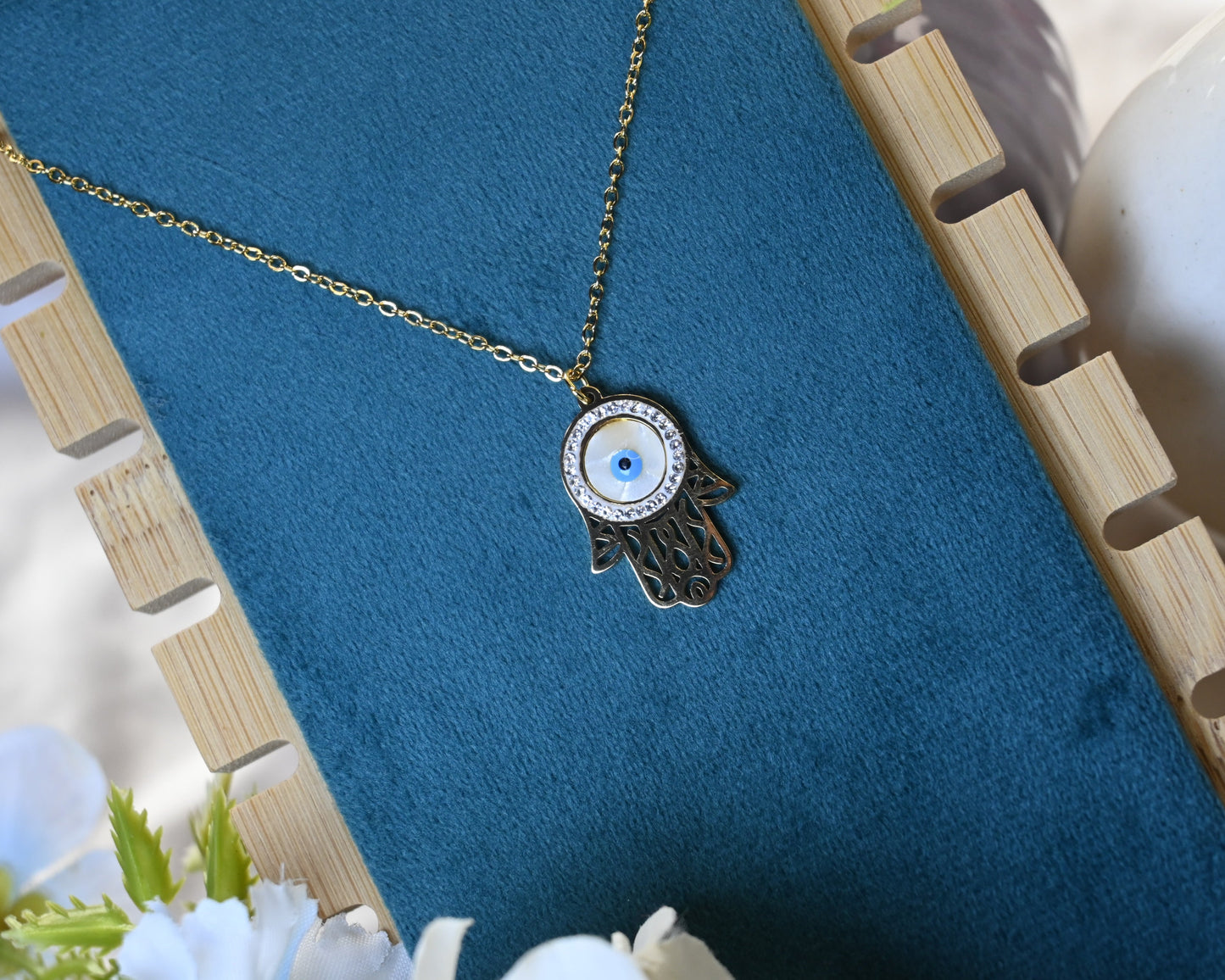white evil eye