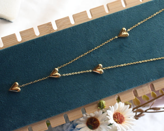 multiple hearts necklace
